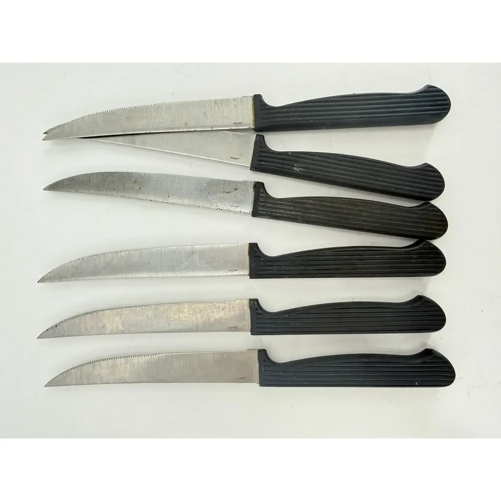 Kershaw Model 9030 Steak Knives Set of 6 Japan High Carbon Stainless Serrated